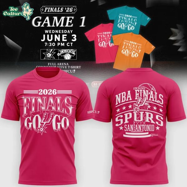 San Antonio Spurs Men's 2026 NBA Finals Game 1 T-Shirt