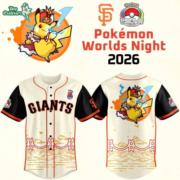 San Francisco Giants 2026 Pokémon Worlds Night Jersey