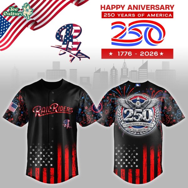 Scranton/Wilkes-Barre RailRiders x 250 Years USA Anniversary Jersey Limited Edition Black
