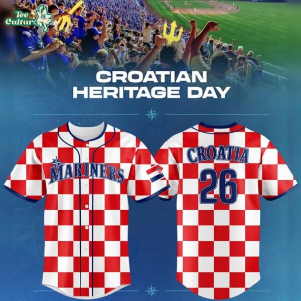 Seattle Mariners Croatian Heritage Day 2026 Limited Edition Baseball Jersey