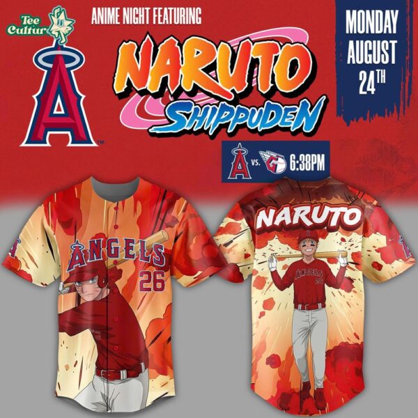 Special 2026 Naruto x Los Angeles Angels Anime Baseball Jersey