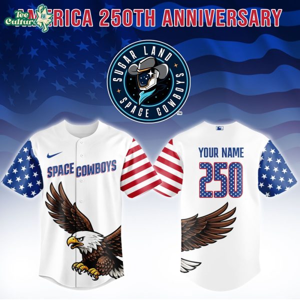 Sugar Land Space Cowboys x 250America Anniversary Custom Baseball Jersey