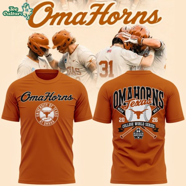 Texas Longhorns 2026 Baseball College World Series Omahorns T-shirt V2