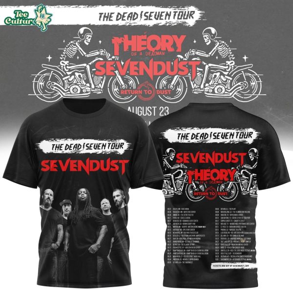 The Dead/Seven Tour Theory Sevendust Return to Dust Tshirt