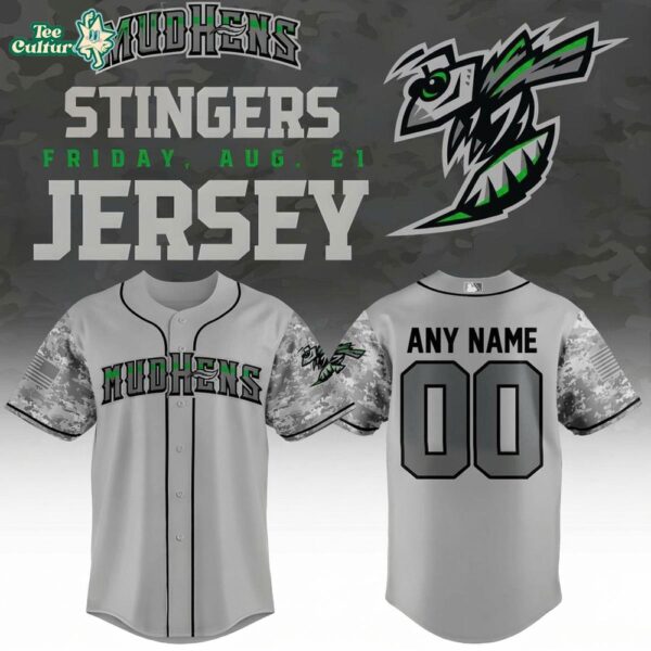 Toledo Mud Hens 2026 Stingers Night Military Appreciation Limited Edition Baseball Jersey