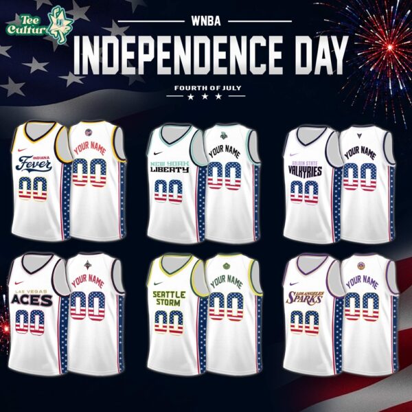 WNBA Independence Day 2026 White Custom Fan Jersey