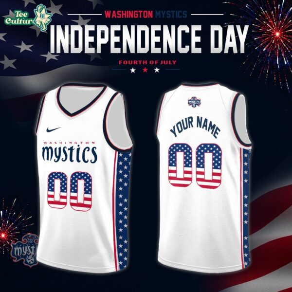 WNBA Independence Day 2026 White Custom Fan Jersey by Teesculture.com