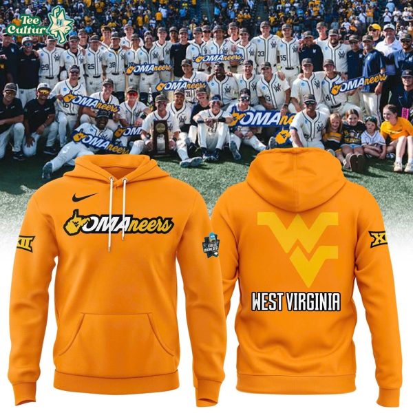 West Virginia Mountaineers 2026 NCAA Men’s Baseball Omaha College World Series Hoodie-Orange
