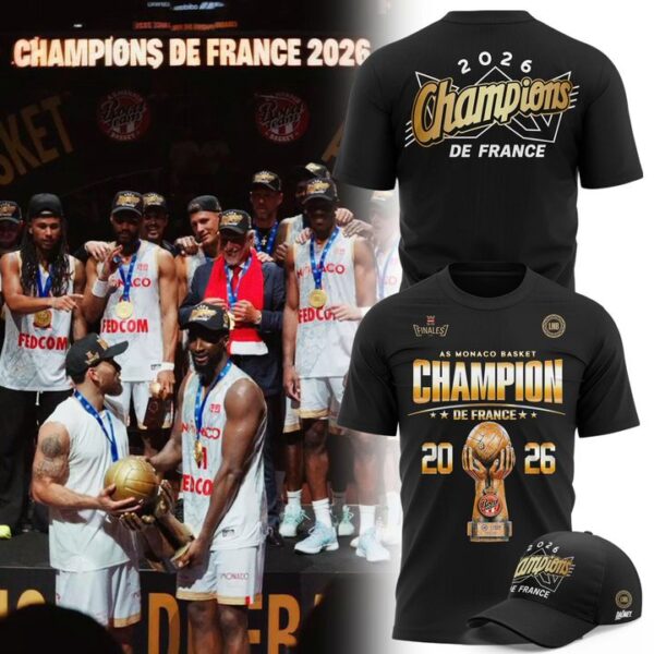 AS Monaco Basket French League Champions 2026 T-Shirt