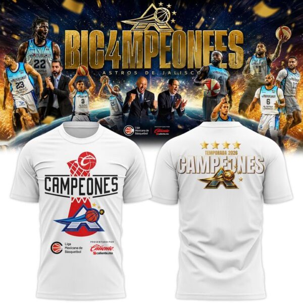 Astros de Jalisco 2026 CIBACOPA Champions Celebration T-Shirt