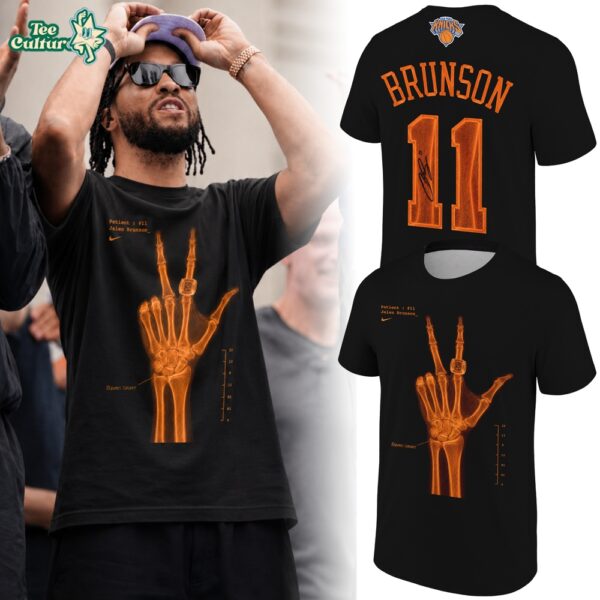 2026 Black T-Shirt "X-Ray" Jalen Brunson Signatures Print
