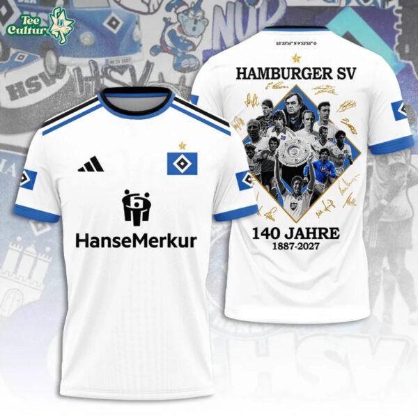 3D All Over Hamburger SV 140th Anniversary Custom Fan Apparel Shirt