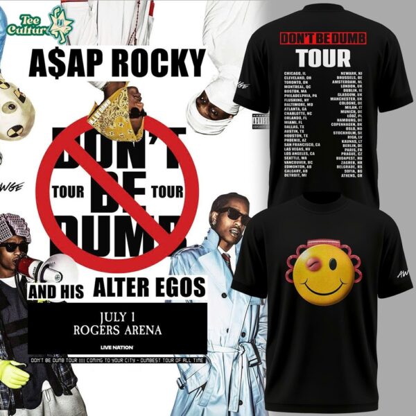 A$AP Rocky Don't Be Dumb Tour 2026 Limited Edition Concert T-Shirt