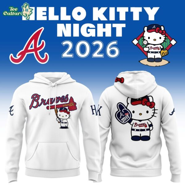 Atlanta Braves 2026 Hello Kitty Night Hoodie