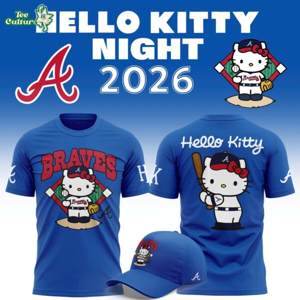 Atlanta Braves 2026 Hello Kitty Night Special Edition T-shirt