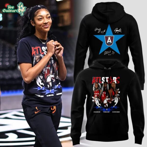 Atlanta Dream Wnba All-stars Print Allisha Gray, Angel Reese And Rhyne Howard Hoodie