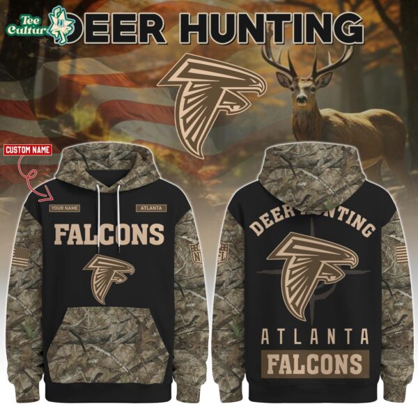 Atlanta Falcons Deer Hunting Limited Edition Hoodie – NFL Hunting Hoodie for Fans