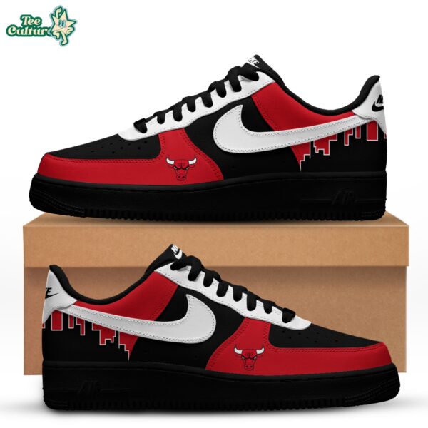 Basketball NBA Chicago Bulls Skyline Custom Nike Air Force 1 Low Sneakers