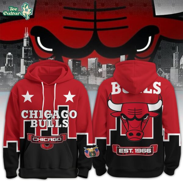 Basketball NBA Chicago Bulls Skyline Fan Hoodie