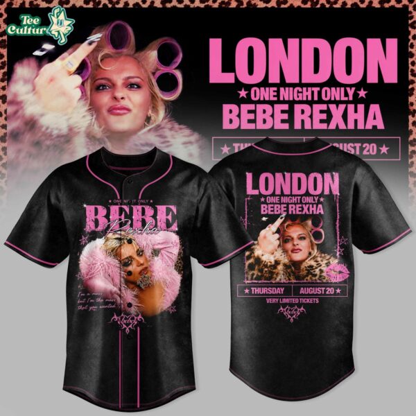 Bebe Rexha UK Tour At London Baseball Jersey Collection