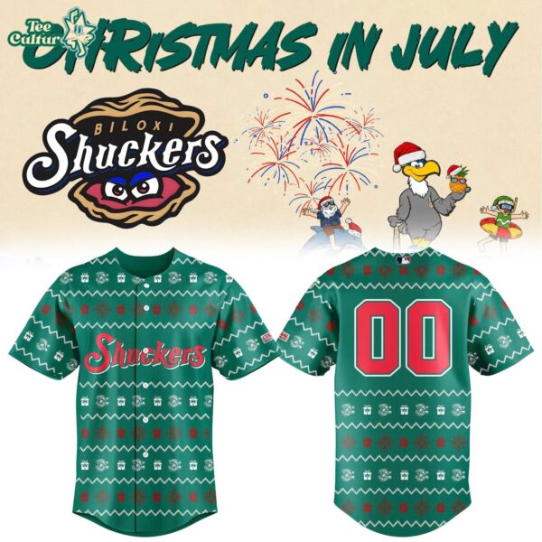 Biloxi Shuckers Christmas in July 2026 Limited Edition Baseball Jersey