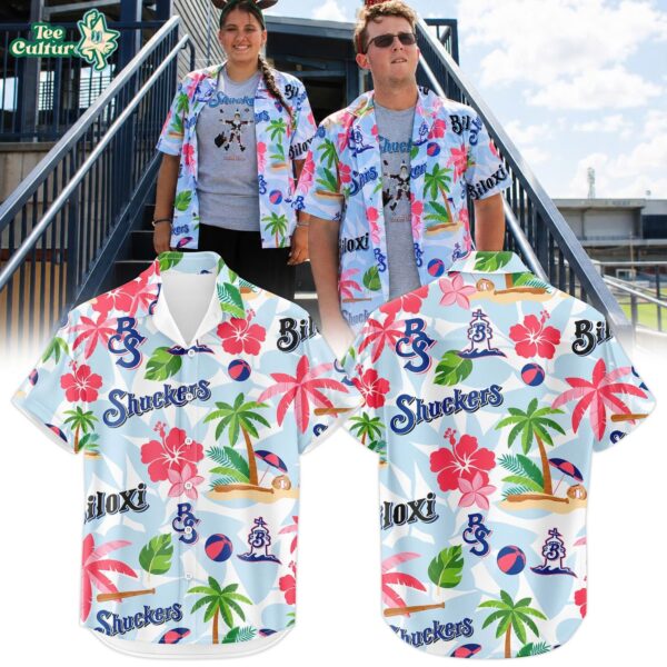 Biloxi Shuckers Christmas in July 2026 Limited Edition Hawaiian Shirt