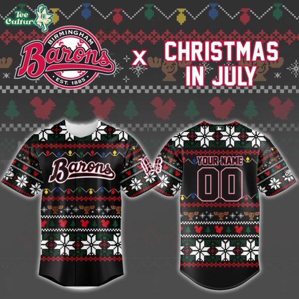 Birmingham Barons Christmas in July 2026 Custom Baseball Jersey