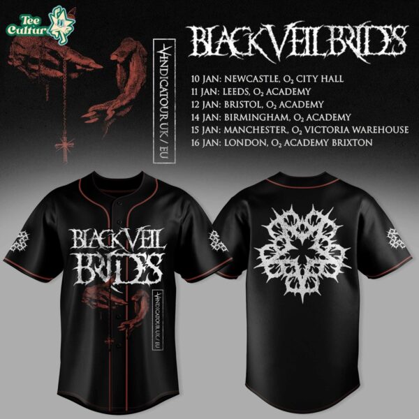 Black Veil Brides - UK Tour 2026 Collection Baseball Jersey