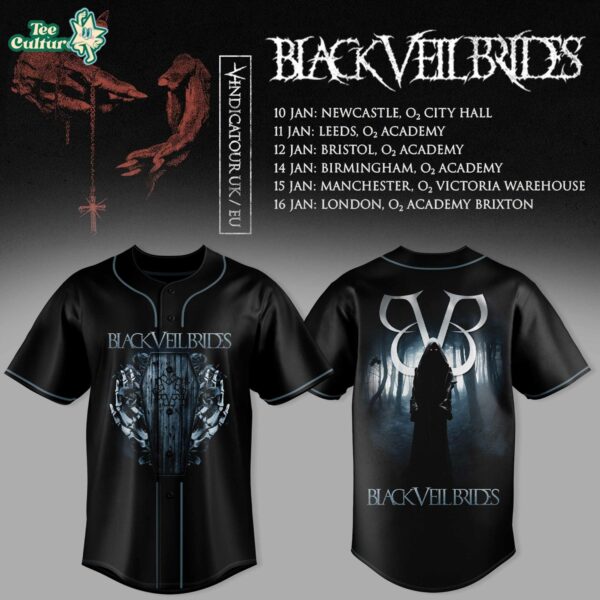 Black Veil Brides - UK Tour 2026 Collection Baseball Jersey V2