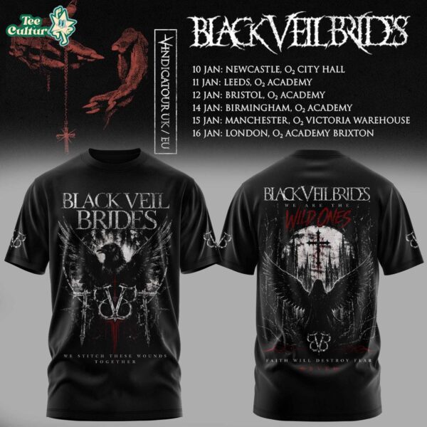 Black Veil Brides - UK Tour 2026 Collection Tshirt V2