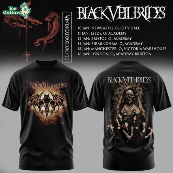 Black Veil Brides - UK Tour 2026 Collection Tshirt V3