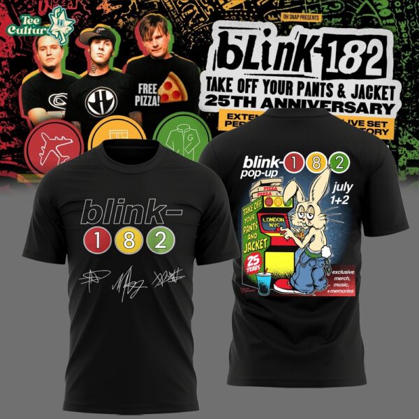 Blink-182 Take Off Your Pants and Jacket 25th Anniversary Day Pop-Up Limited Edition Shirt