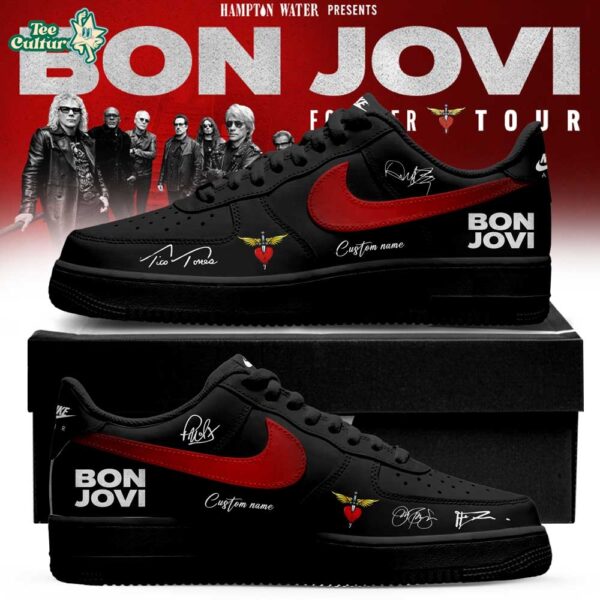 Bon Jovi - Forever Tour 2026 Signature Custom Name Black AF1 Shoes