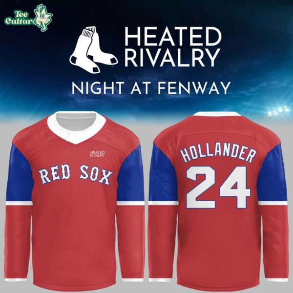 Boston Red Sox X Heated Rivalry Shane Hollander #24 Hockey Jersey