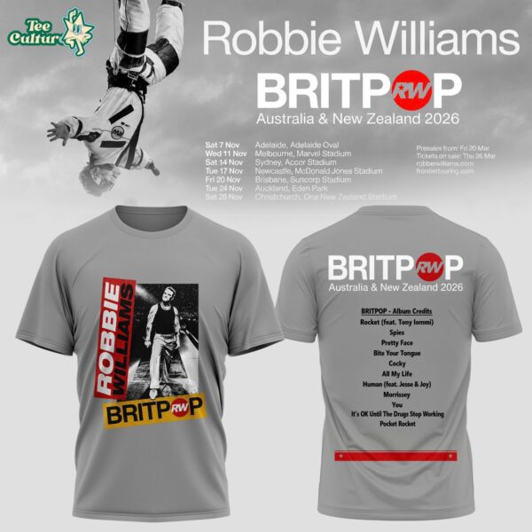 Britpop Australia & New Zealand Tour 2026 Graphic T-Shirt Ver2