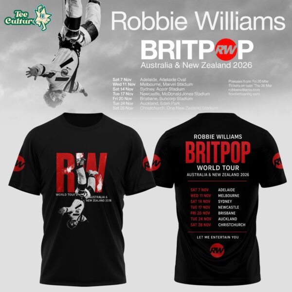 Britpop Australia & New Zealand Tour 2026 Graphic T-Shirt Ver3