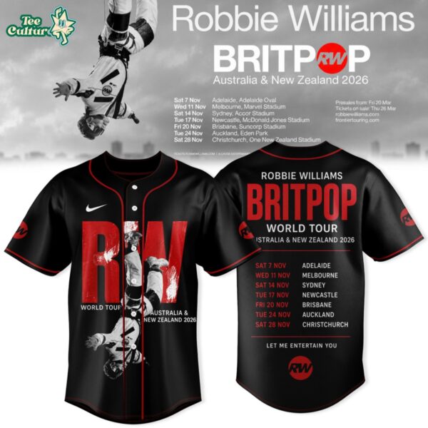 Britpop Australia & New Zealand Tour 2026 Limited Baseball Jersey