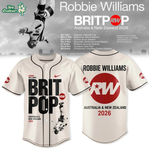 Britpop Australia & New Zealand Tour 2026 Limited Baseball Jersey Ver2