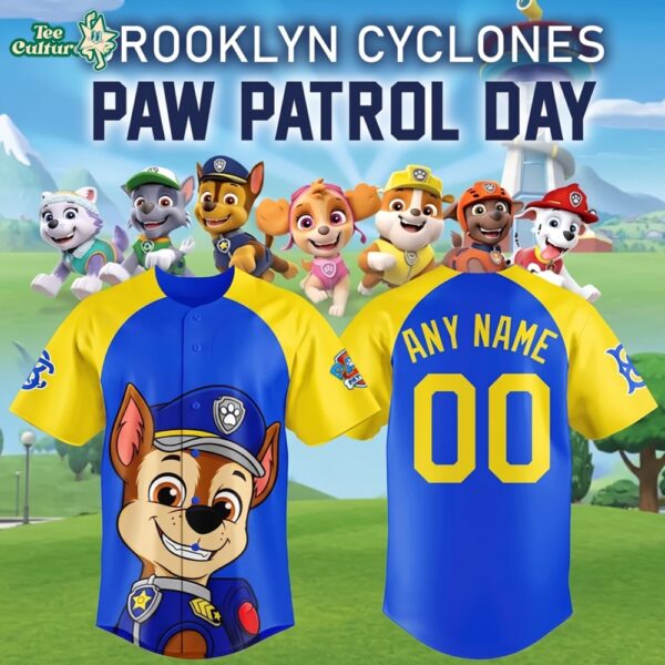 Brooklyn Cyclones 2026 Paw Patrol Day Limited Edition Baseball Jersey