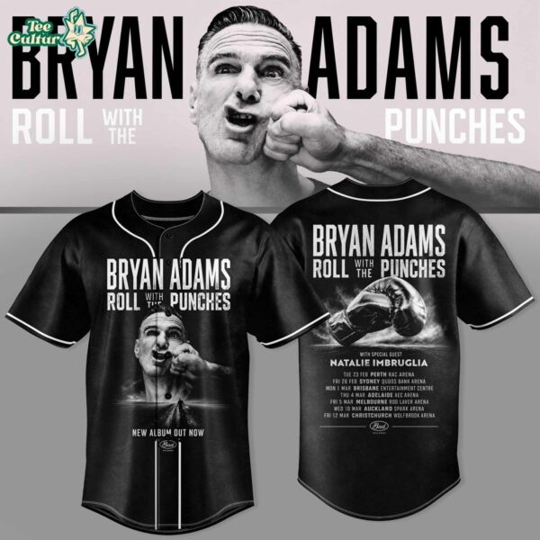 Bryan Adams Roll With The Punches Tour Baseball Jersey