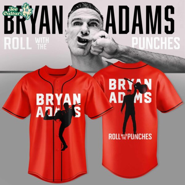 Bryan Adams Roll With The Punches Tour Baseball Jersey V2
