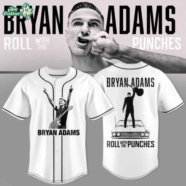 Bryan Adams Roll With The Punches Tour Baseball Jersey V3