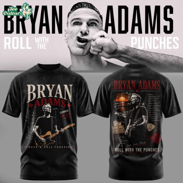 Bryan Adams Roll With The Punches Tour Graphic T-Shirt V4