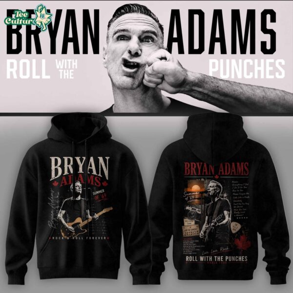 Bryan Adams Roll With The Punches Tour Hoodie V4