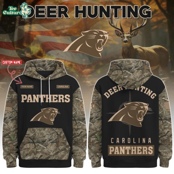 Carolina Panthers Deer Hunting Limited Edition Hoodie – NFL Hunting Hoodie for Fans