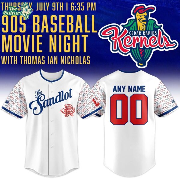 Cedar Rapids Kernels The Sandlot 90s Movie Night 2026 Baseball Jersey