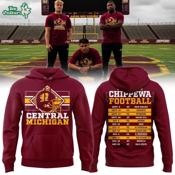 Central Michigan Chippewas Football 2026 Schedule Limited Edition Hoodie