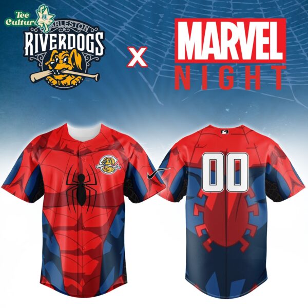 Charleston RiverDogs Marvel Night Personalized Baseball Jersey