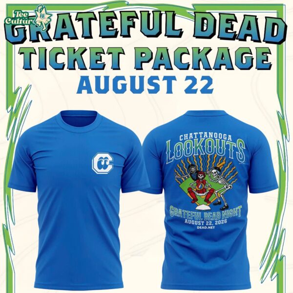Chattanooga Lookouts Grateful Dead Night 2026 Limited Edition Blue Shirt