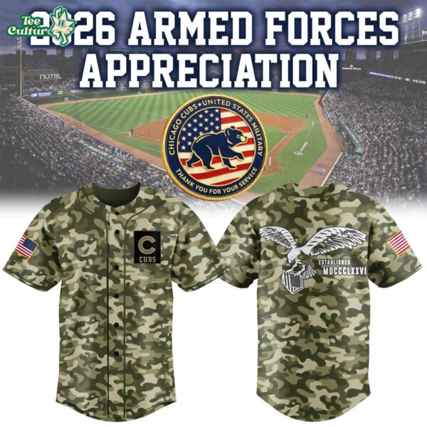 Chicago Cubs 2026 Armed Forces Appreciation Baseball Jersey